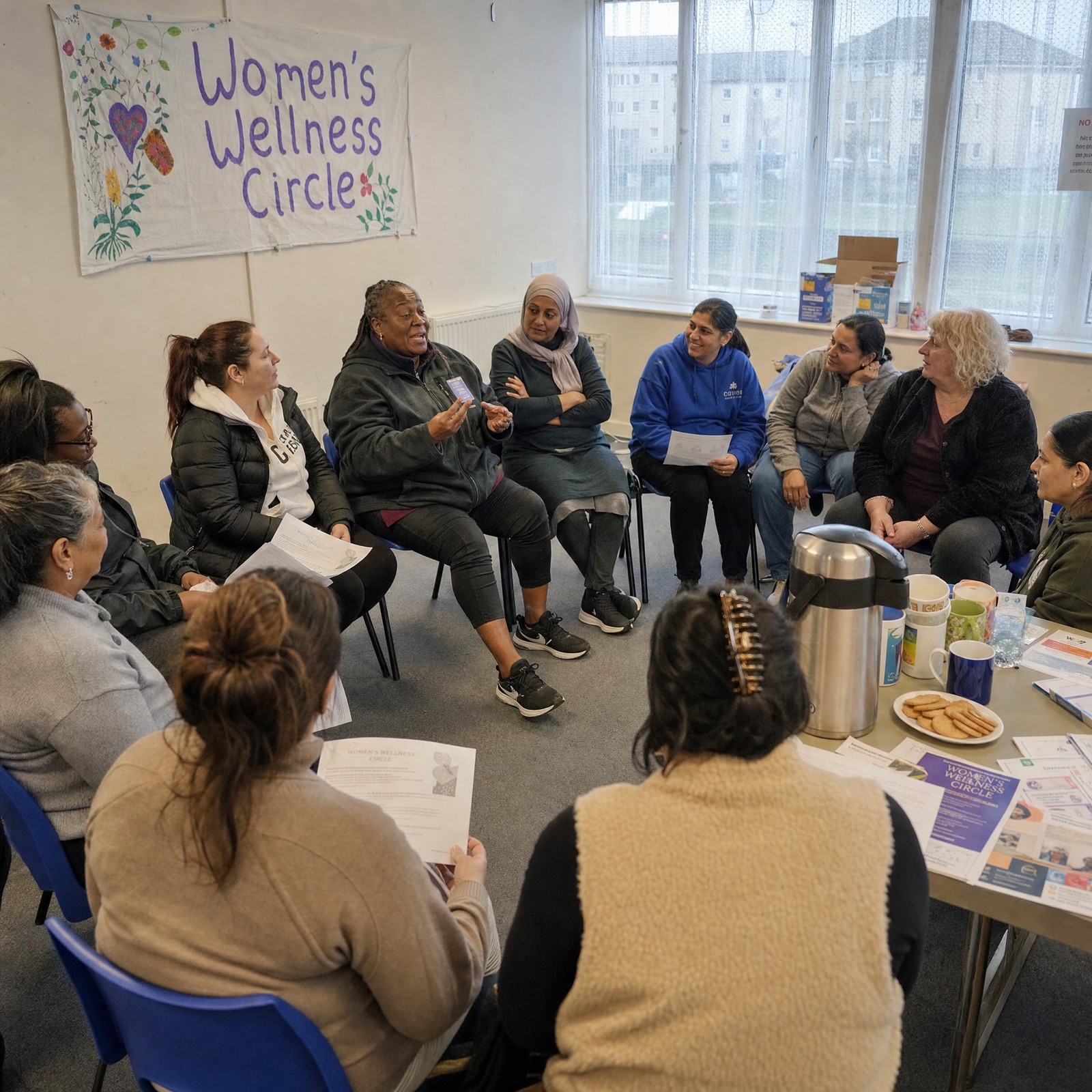 Community health workshop in an Aberdeen community centre